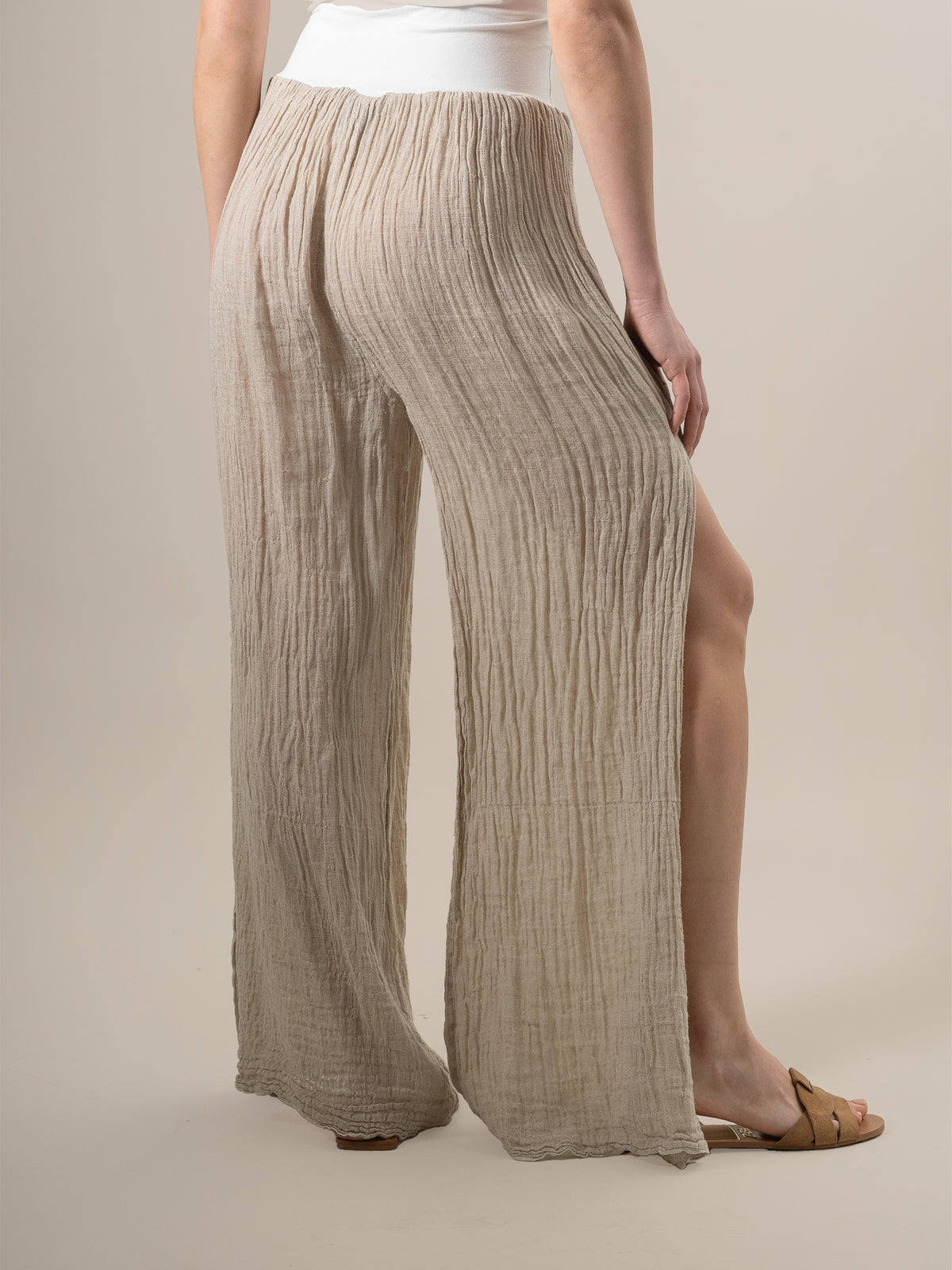 Pantalone Pesce Garzata Naturale PANTALONE PESCE GARZATA 12 Bottega Di Brunella