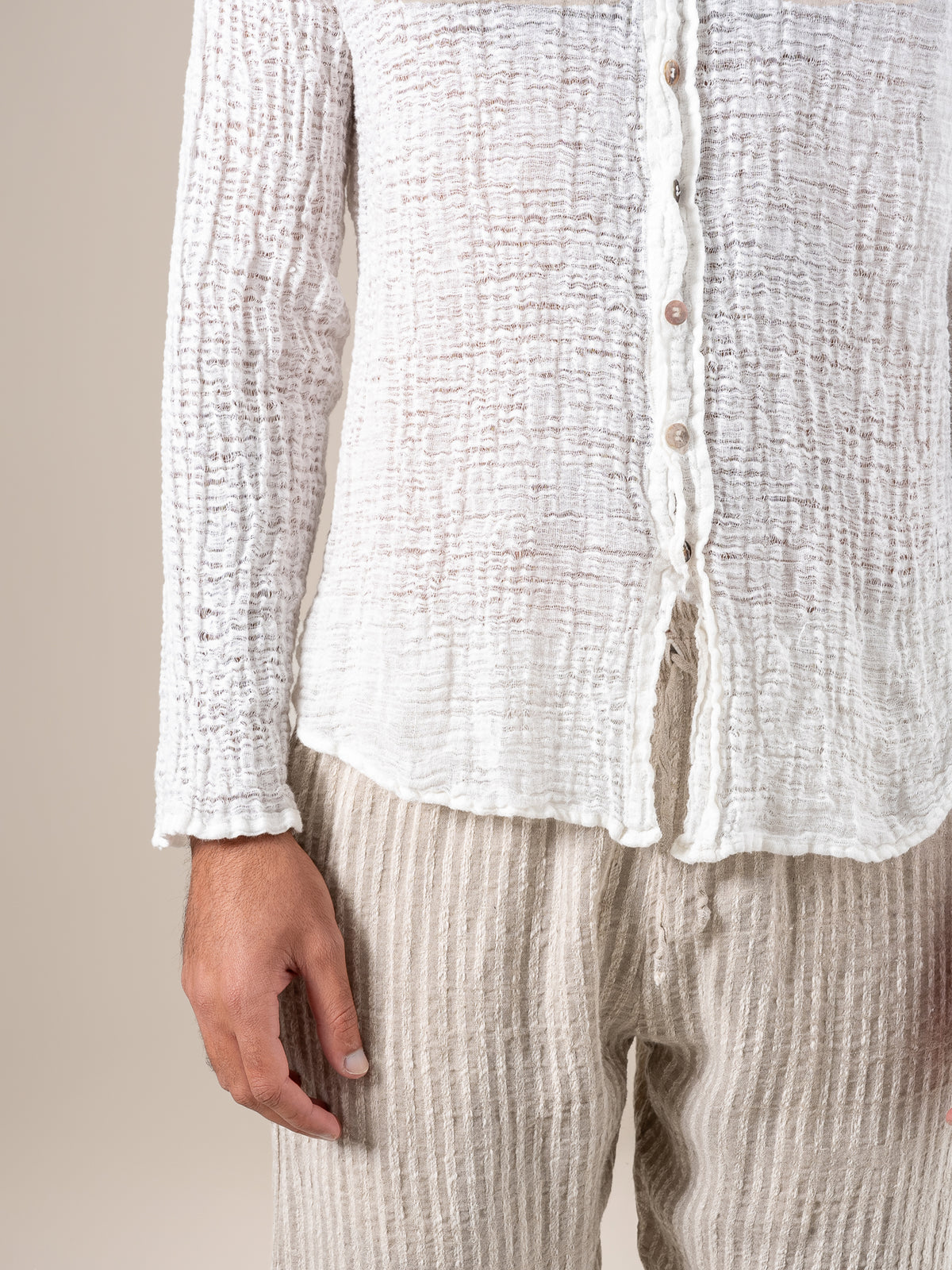 Camicia Marco Garzata Latte CAMICIA MARCO garzata 33 Bottega Di Brunella