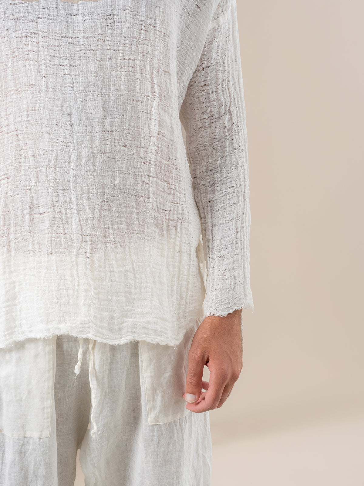 Camicia Sandokan Garzata Latte CAMICIA SANDOKAN garzata 33 Bottega Di Brunella