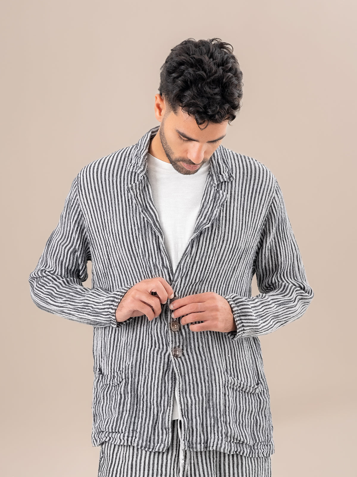 Giacca Blazer Riga Valentina Latte GIACCA BLAZER riga valentina 33 Bottega Di Brunella