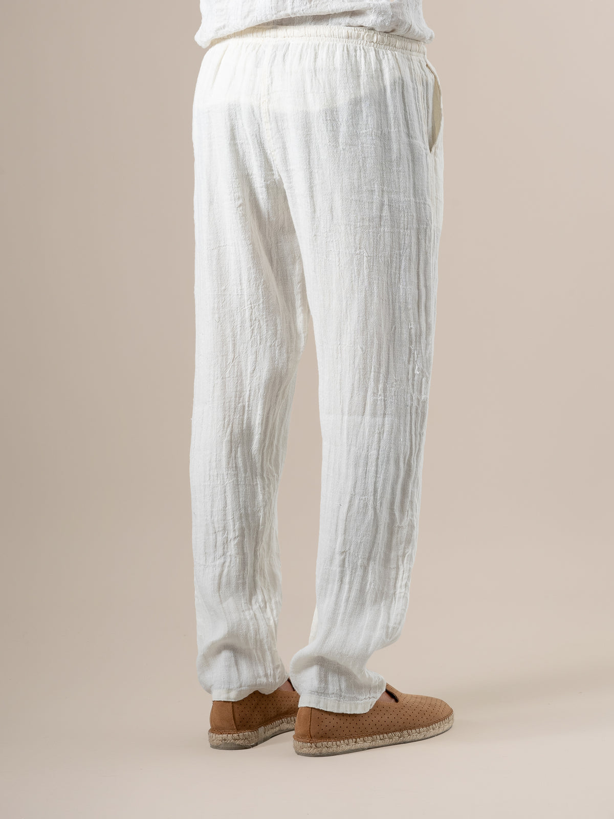Pantalone Amalfi Tela Country Latte PANTALONE AMALFI tela country 33 Bottega Di Brunella