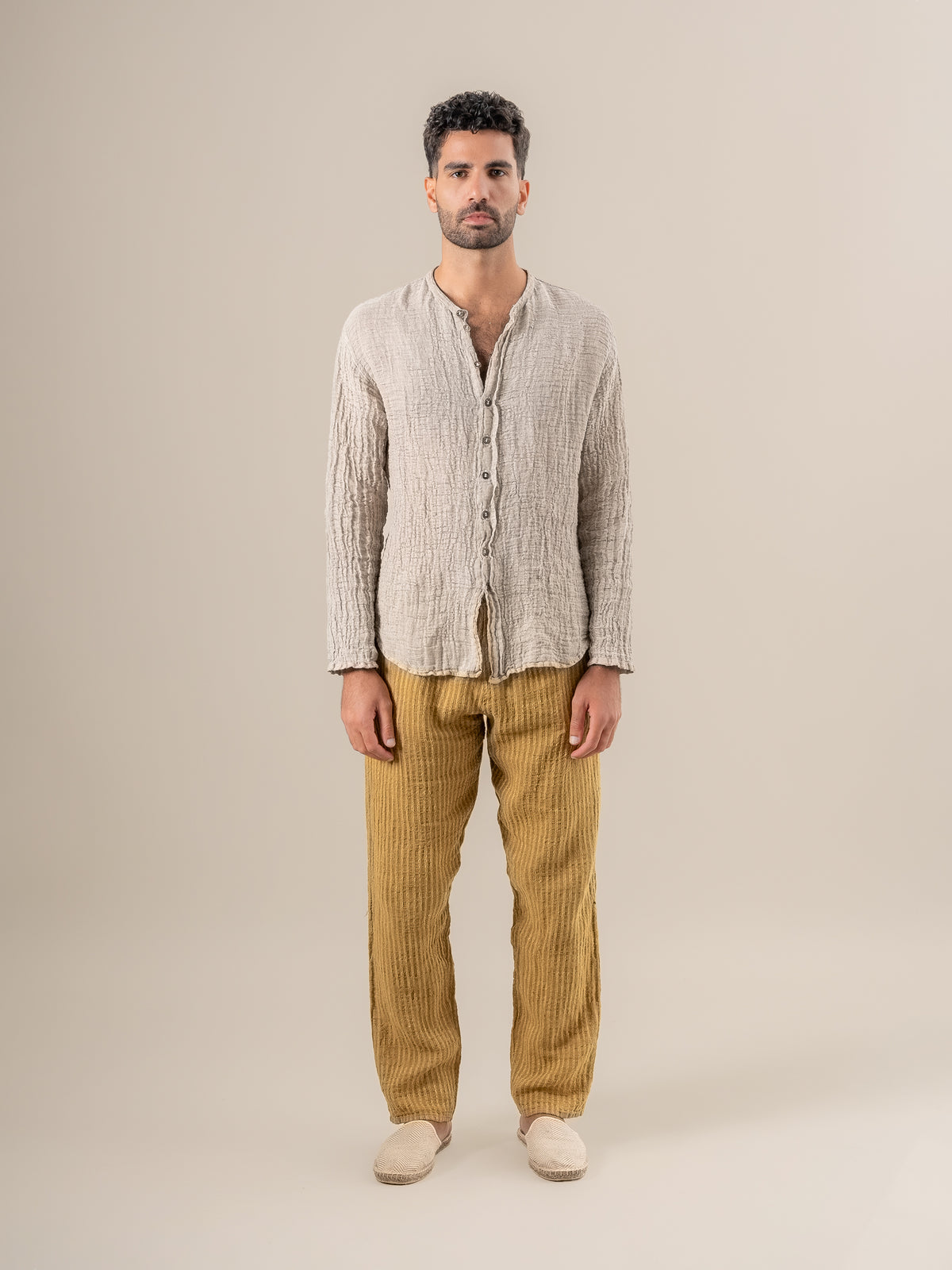 Pantaloni Amalfi Tela Uffizi Deserto PANTALONE AMALFI tela uffizi 287 Bottega Di Brunella