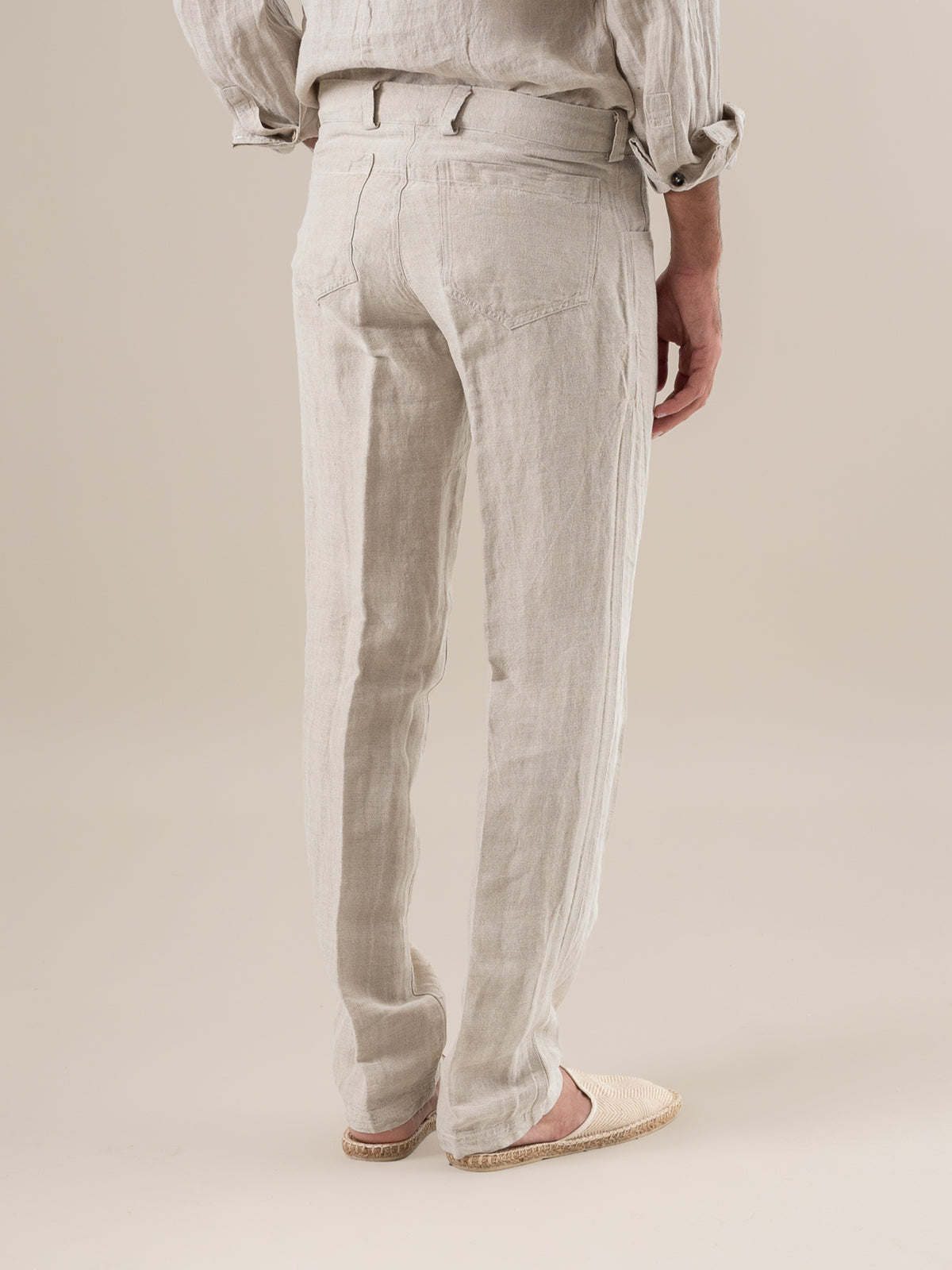 Pantalone Emanuel Lino Medio Naturale PANTALONE EMANUEL LINO MEDIO 12 Bottega Di Brunella