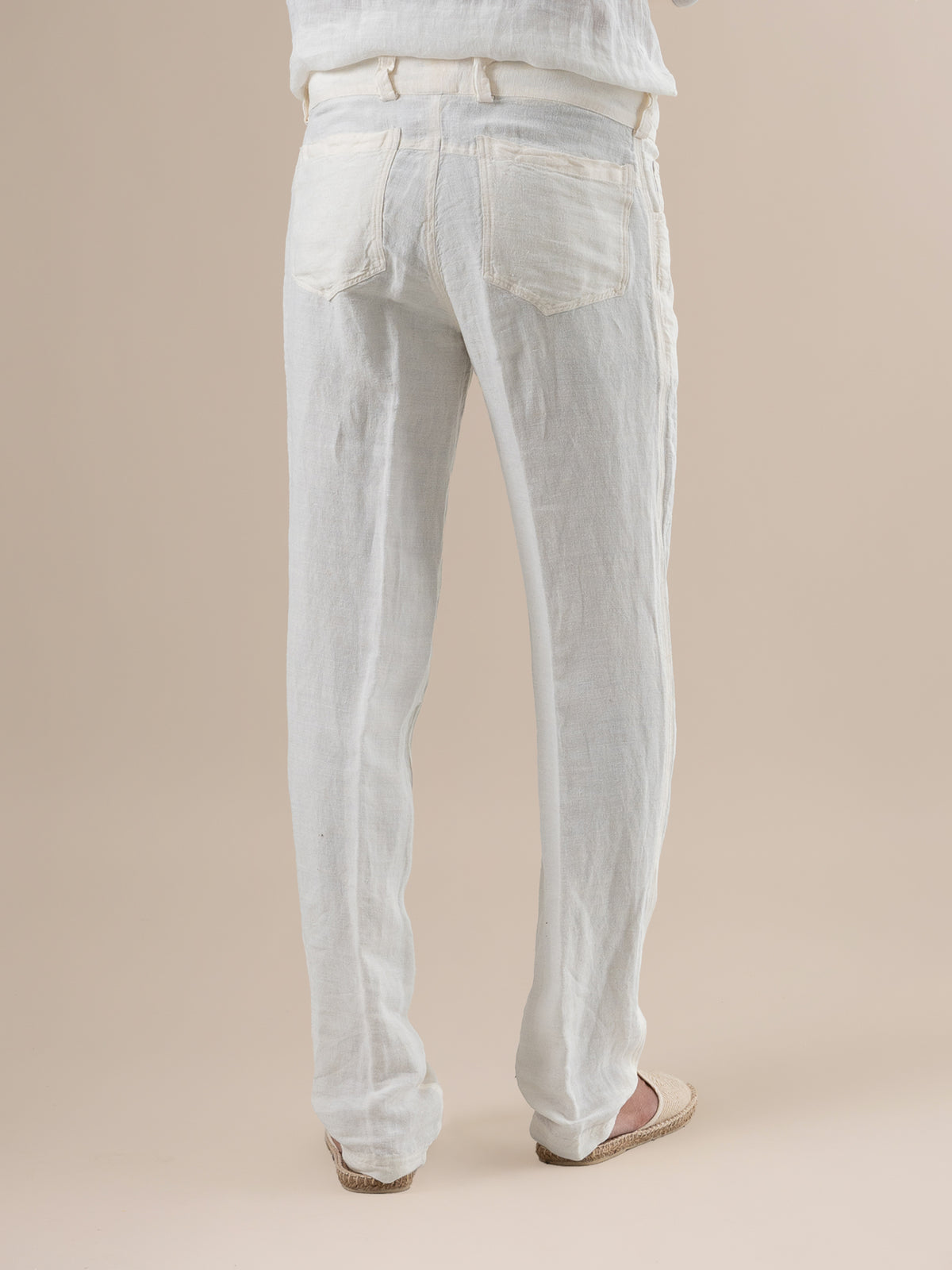 Pantalone Emanuel Lino Medio Latte PANTALONE EMANUEL lino medio 33 Bottega Di Brunella