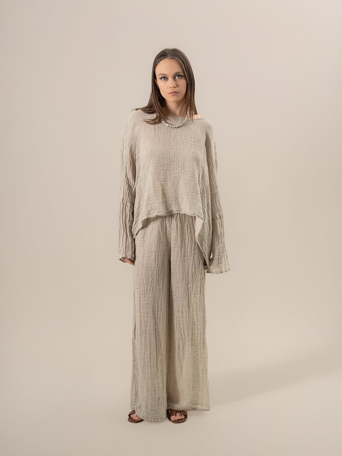 Camicia Gemma Garzata Naturale CAMICIA GEMMA garzata 12 Bottega Di Brunella 