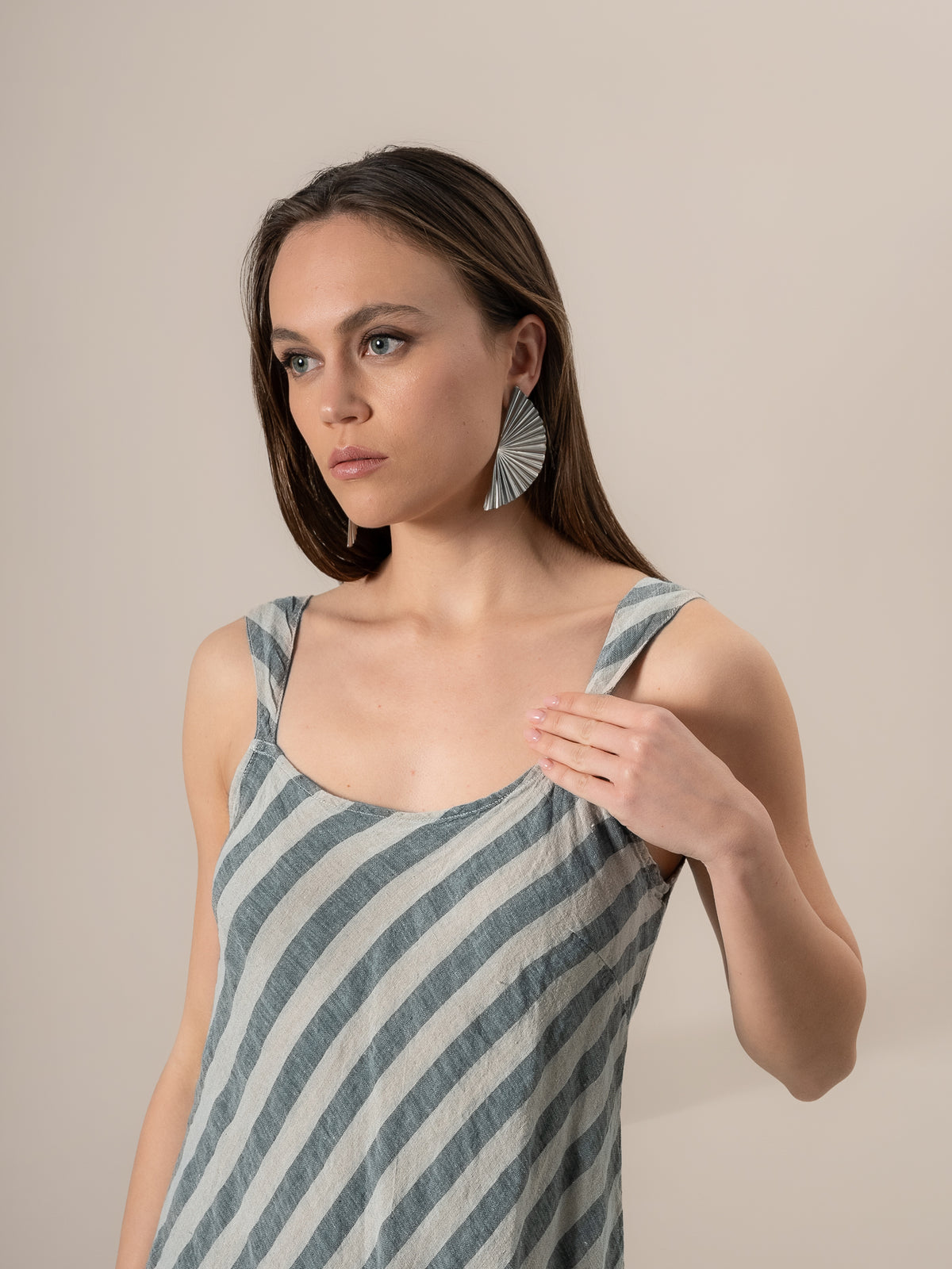 Vestito Mini Vivaldi Riga 2 Venezia Naturale VESTITO MN VIVALDI R.2.VENEZIA 12 Bottega Di Brunella 