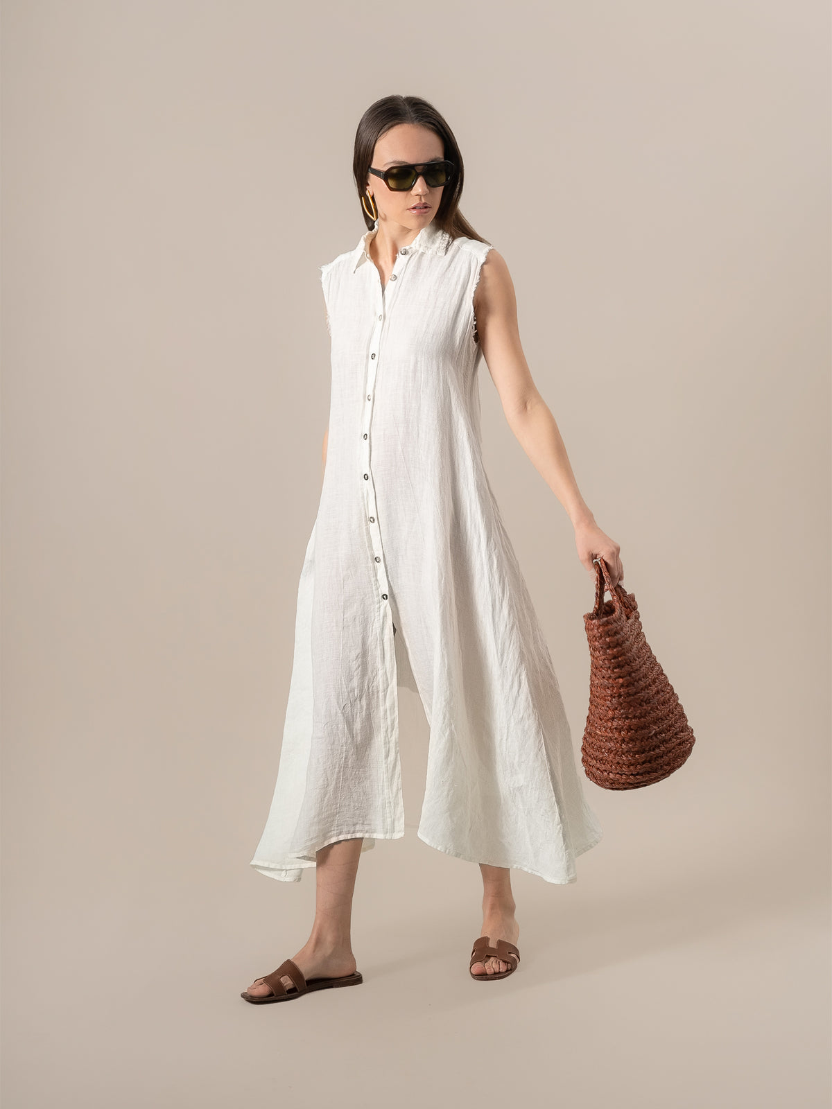 Vestito Orchidea Battista Latte VESTITO ORCHIDEA BATTISTA 33 Bottega Di Brunella 