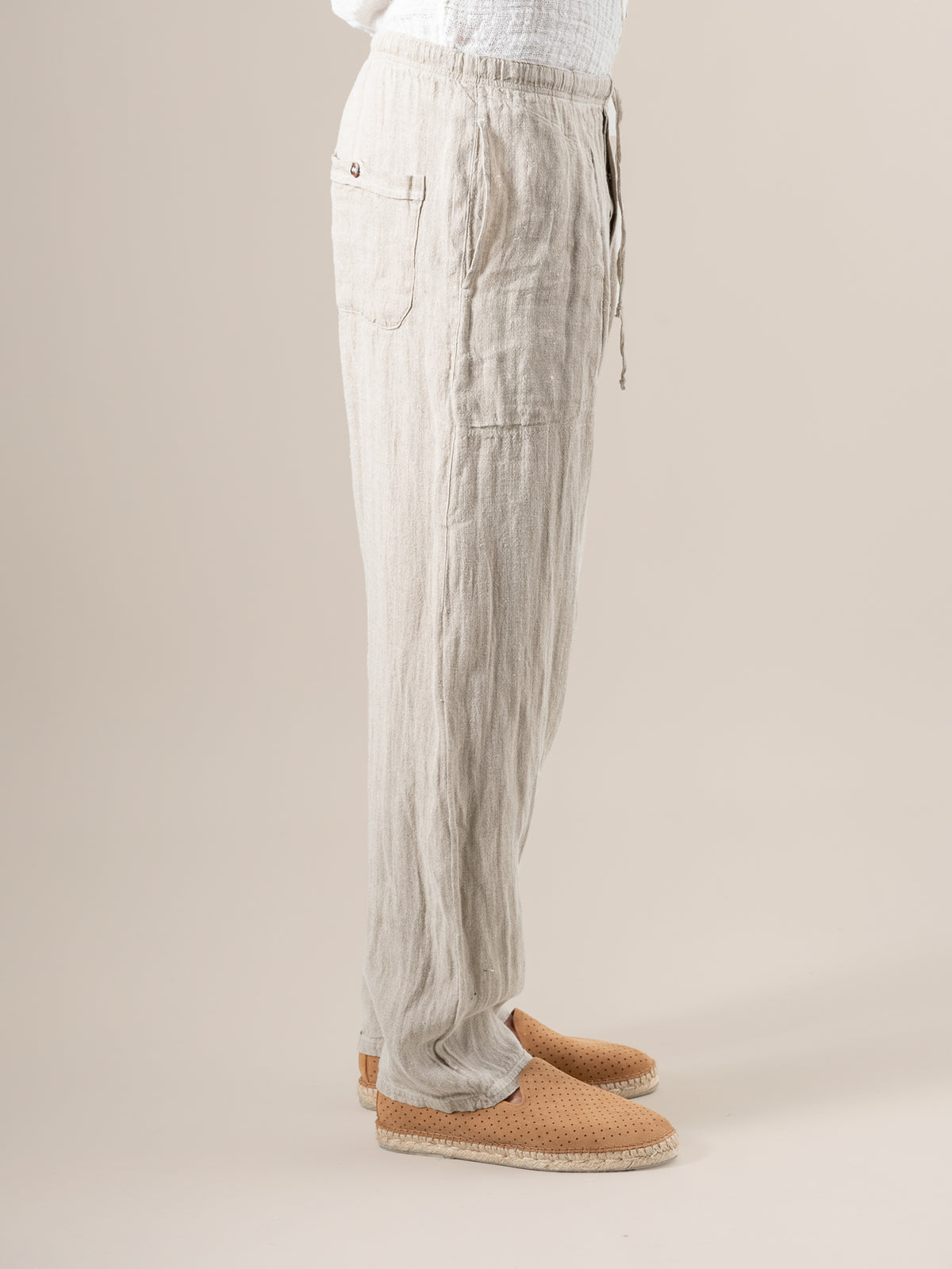 Pantalone Paolo Tela Country Naturale PANTALONE PAOLO tela country 12 Bottega Di Brunella 