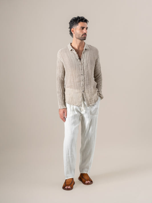 Pantalone Paolo Tela Country Latte PANTALONE PAOLO tela country 33 Bottega Di Brunella 