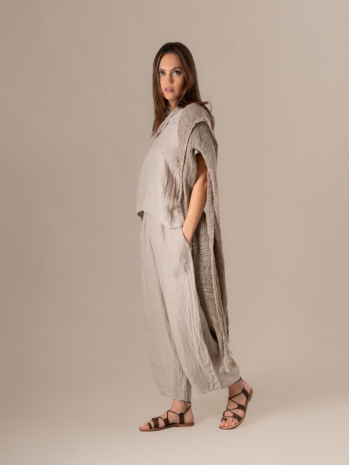 Camicia Gondola Increspato Naturale CAMICIA GONDOLA increspato 12 Bottega Di Brunella 
