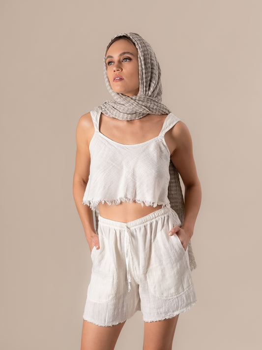 Shorts Country Tela Country Latte SHORTS COUNTRY tela country 33 Bottega Di Brunella 