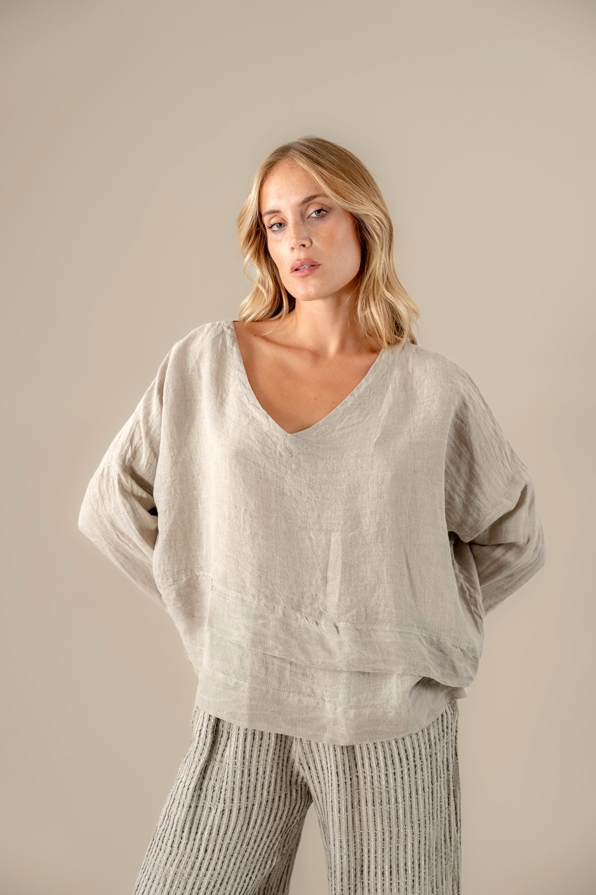 Camicia Iside Battista Naturale CAMICIA ISIDE battista 12 Bottega Di Brunella 