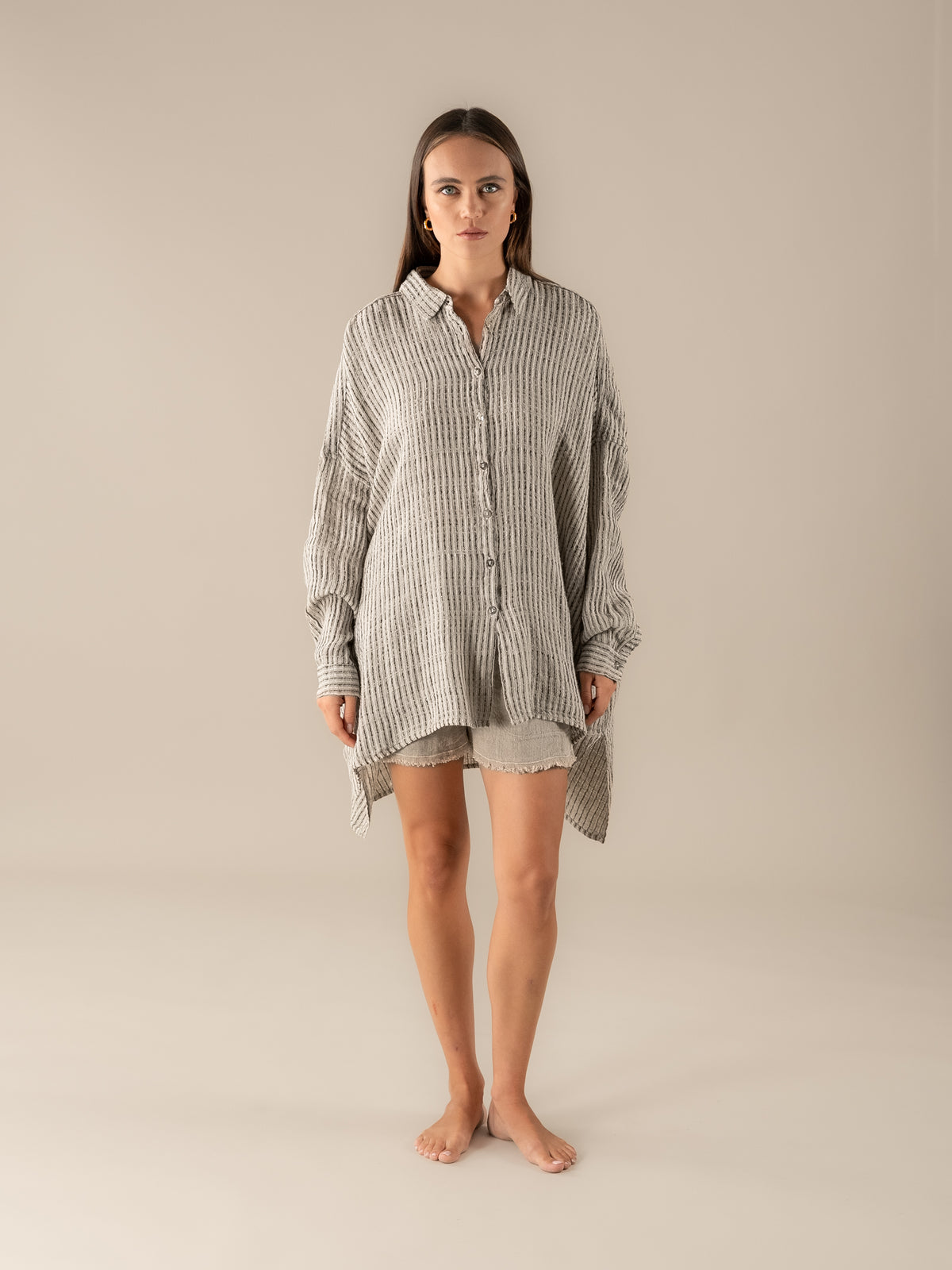 Camicia Riccione Nilo Naturale CAMICIA RICCIONE nilo 12 Bottega Di Brunella 