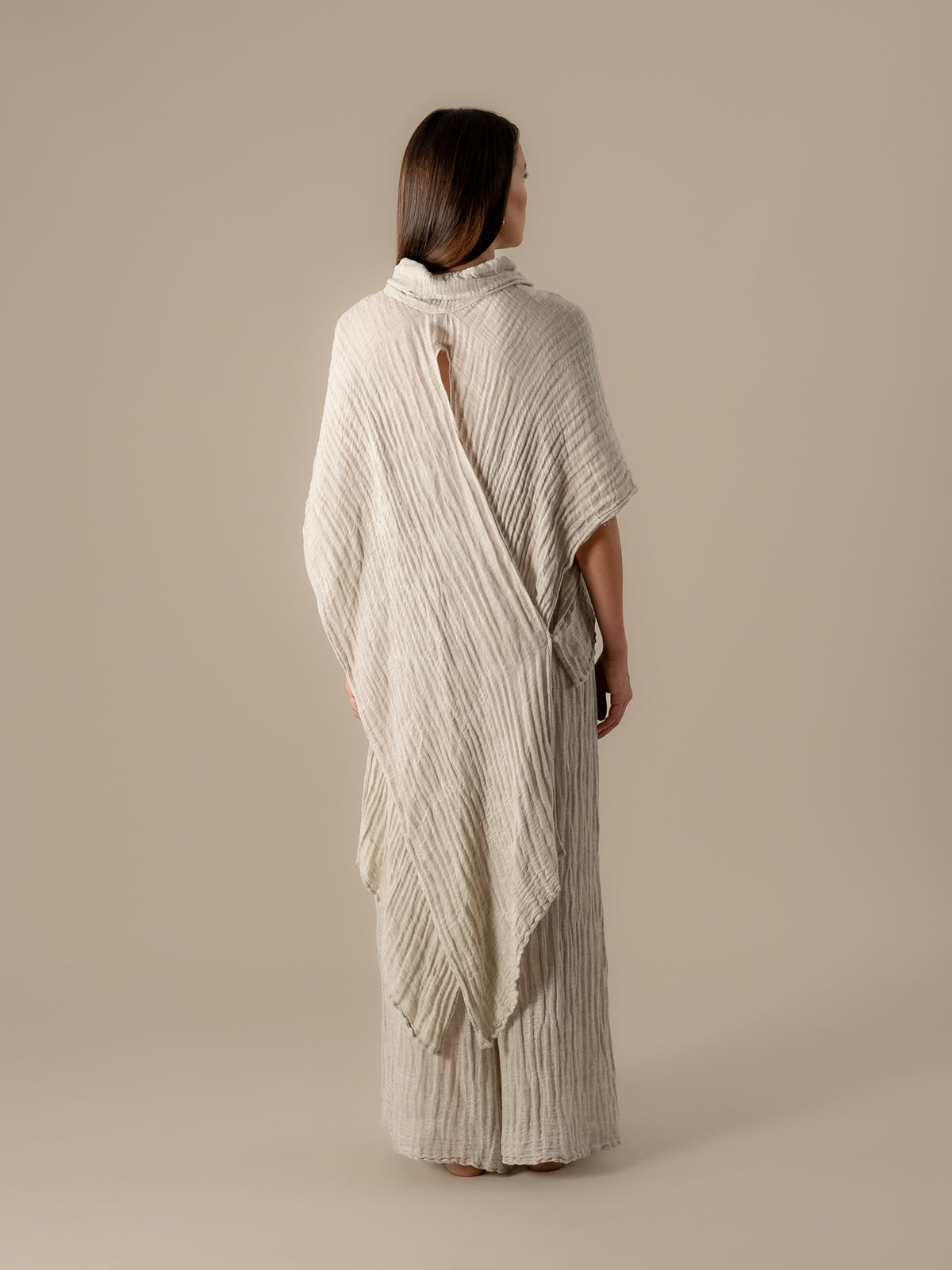Poncho Scriba Cairo Naturale PONCHO SCRIBA cairo 12 Bottega Di Brunella 