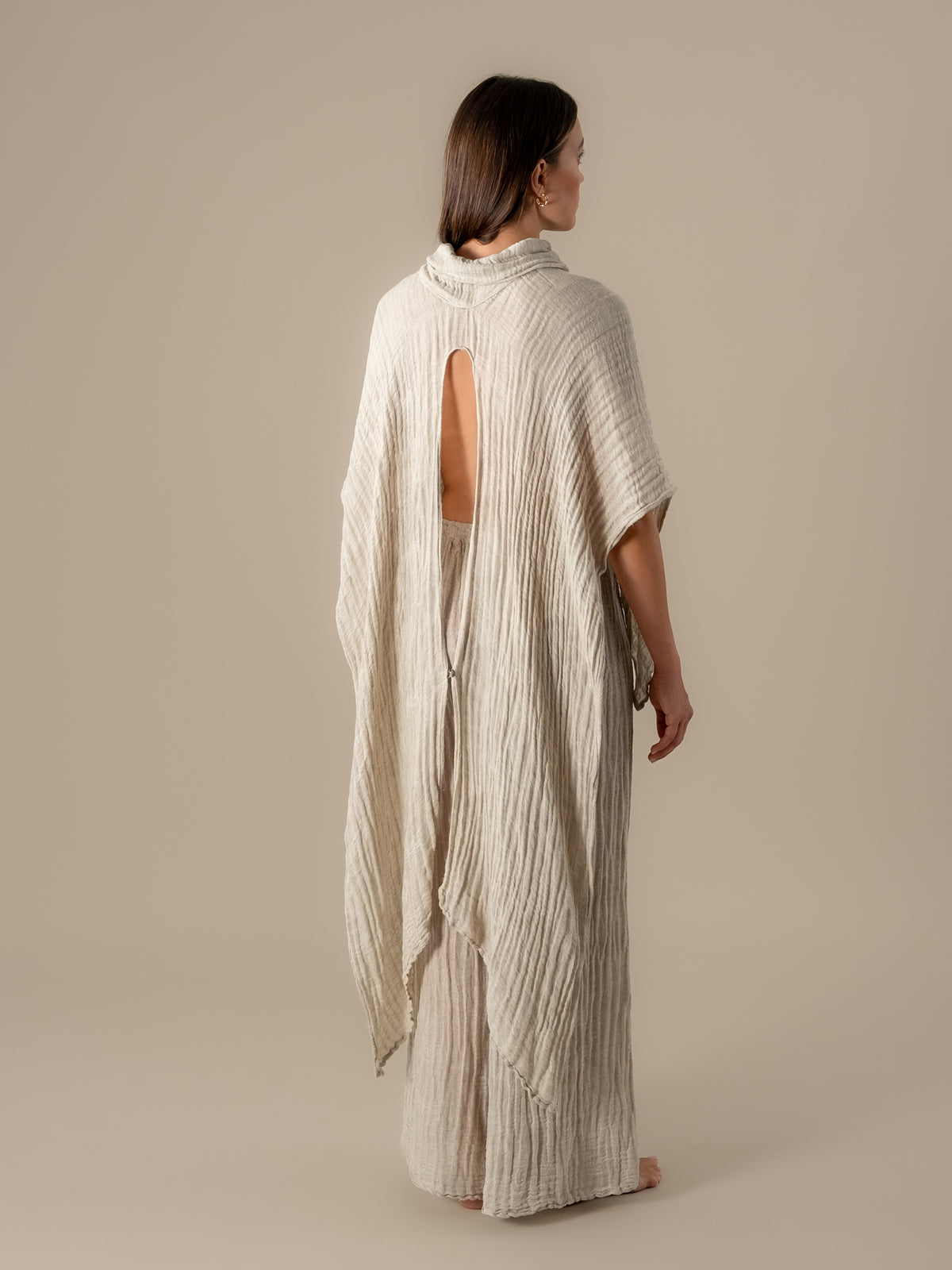 Poncho Scriba Cairo Naturale PONCHO SCRIBA cairo 12 Bottega Di Brunella 