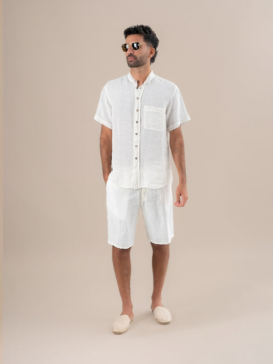 Bermuda Generoso Lino Medio Latte BERMUDA GENEROSO LINO MEDIO 33 Bottega Di Brunella 