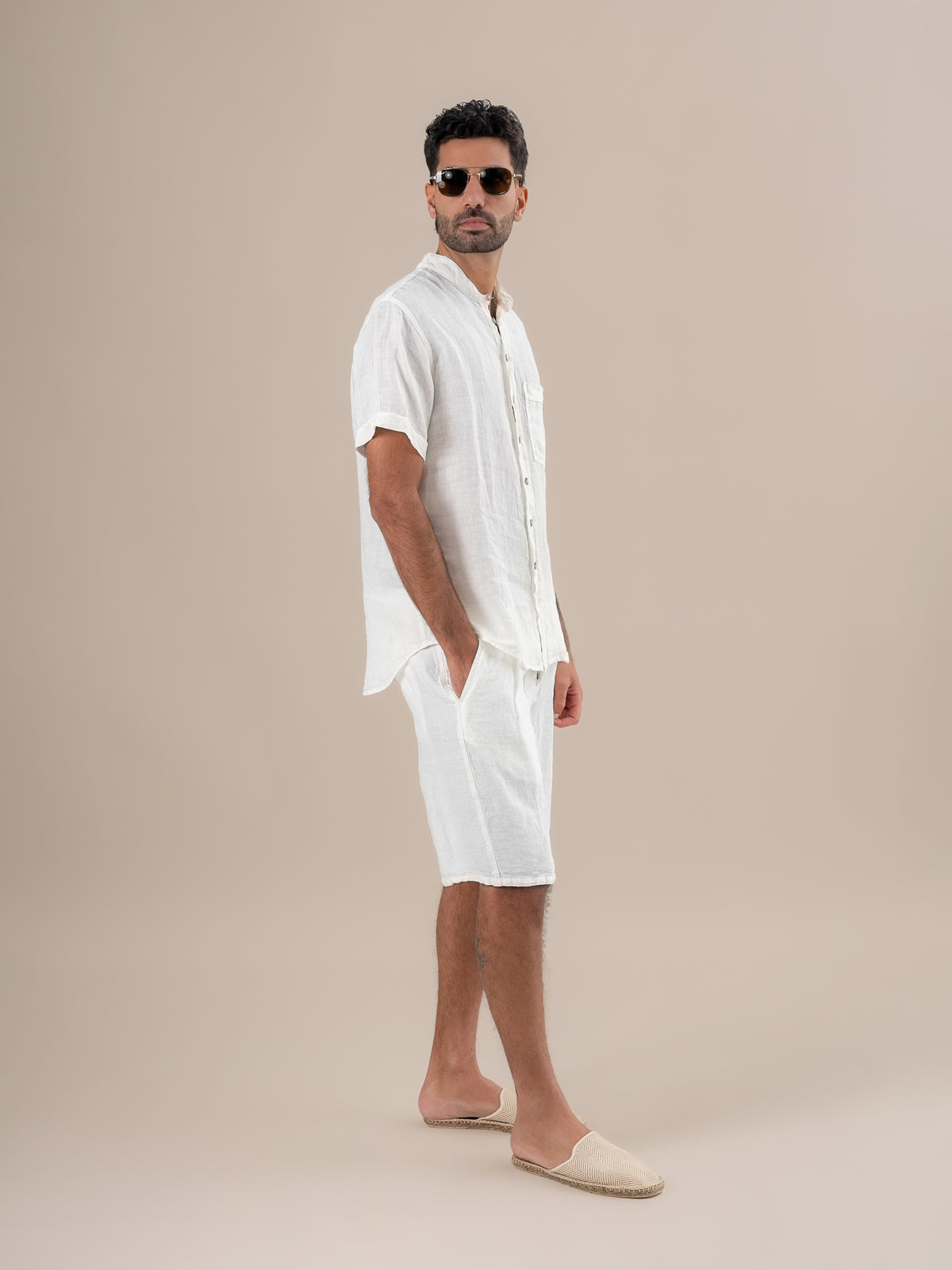 Bermuda Generoso Lino Medio Latte BERMUDA GENEROSO LINO MEDIO 33 Bottega Di Brunella 