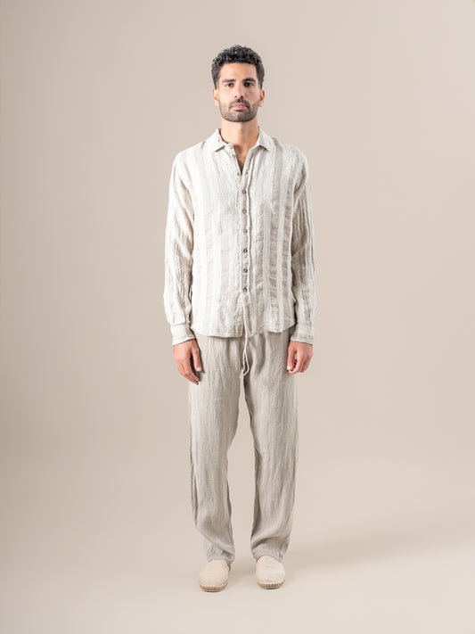 Camicia Franco Riga Jeep Naturale CAMICIA FRANCO  riga jeep 12 Bottega Di Brunella 