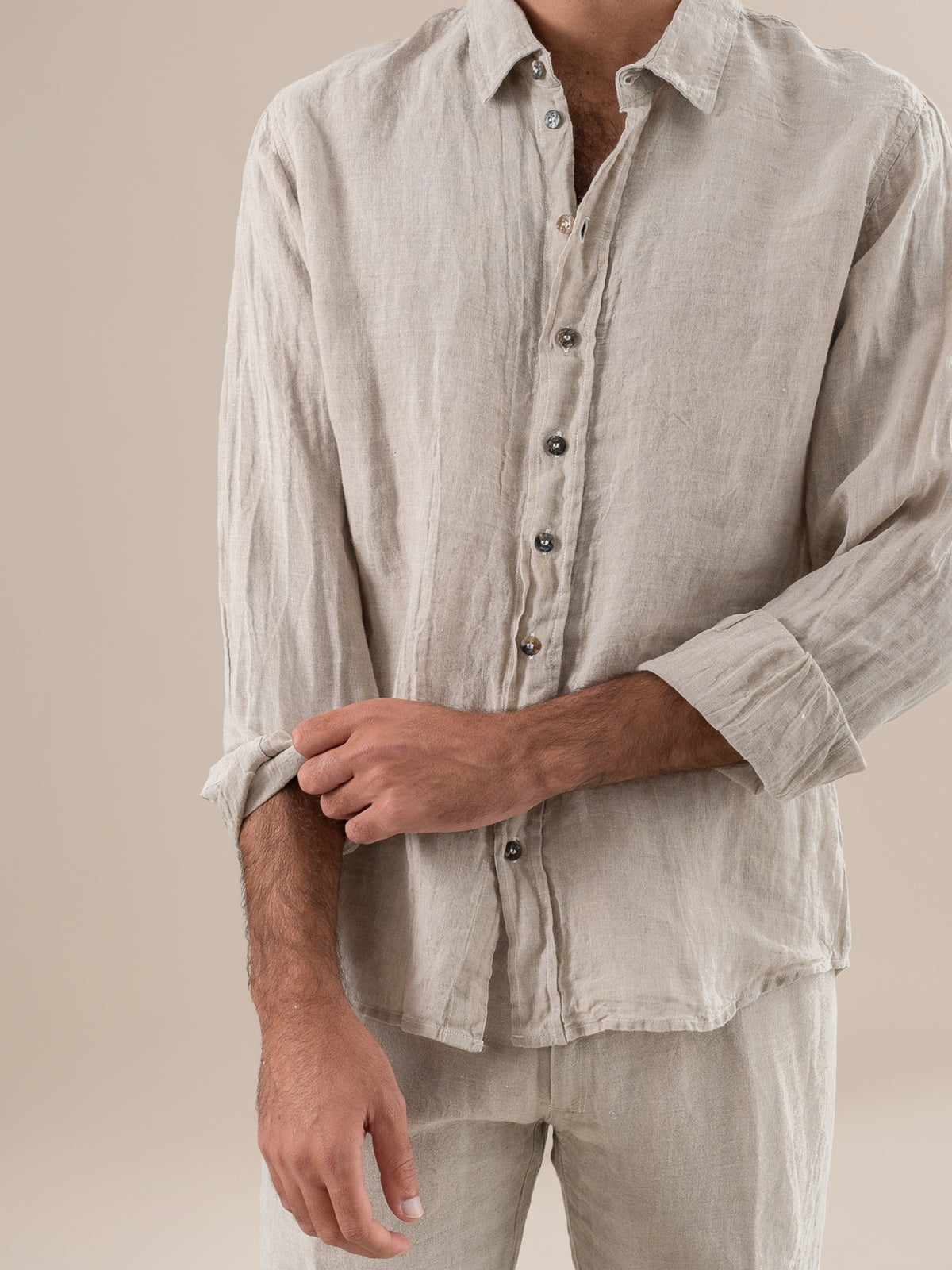 Camicia Franco Battista Naturale CAMICIA FRANCO battista 12 Bottega Di Brunella 