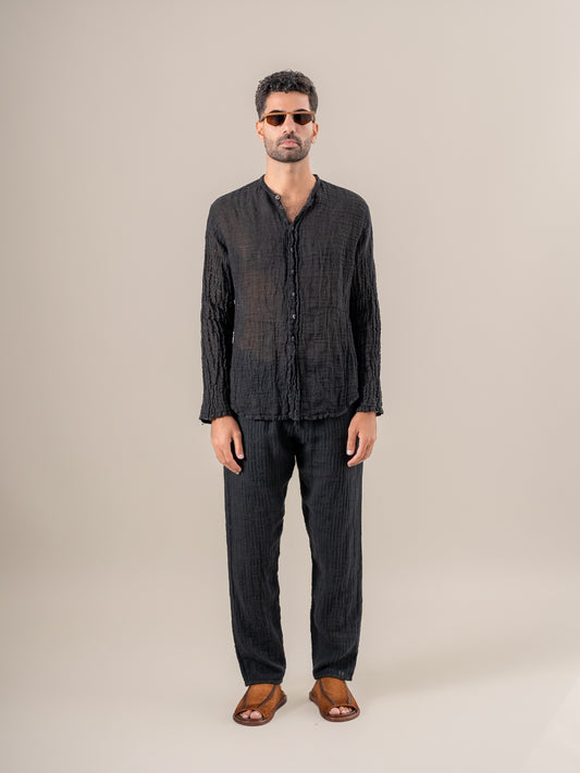 Camicia Marco Garzata Nero CAMICIA MARCO garzata 0 Bottega Di Brunella 