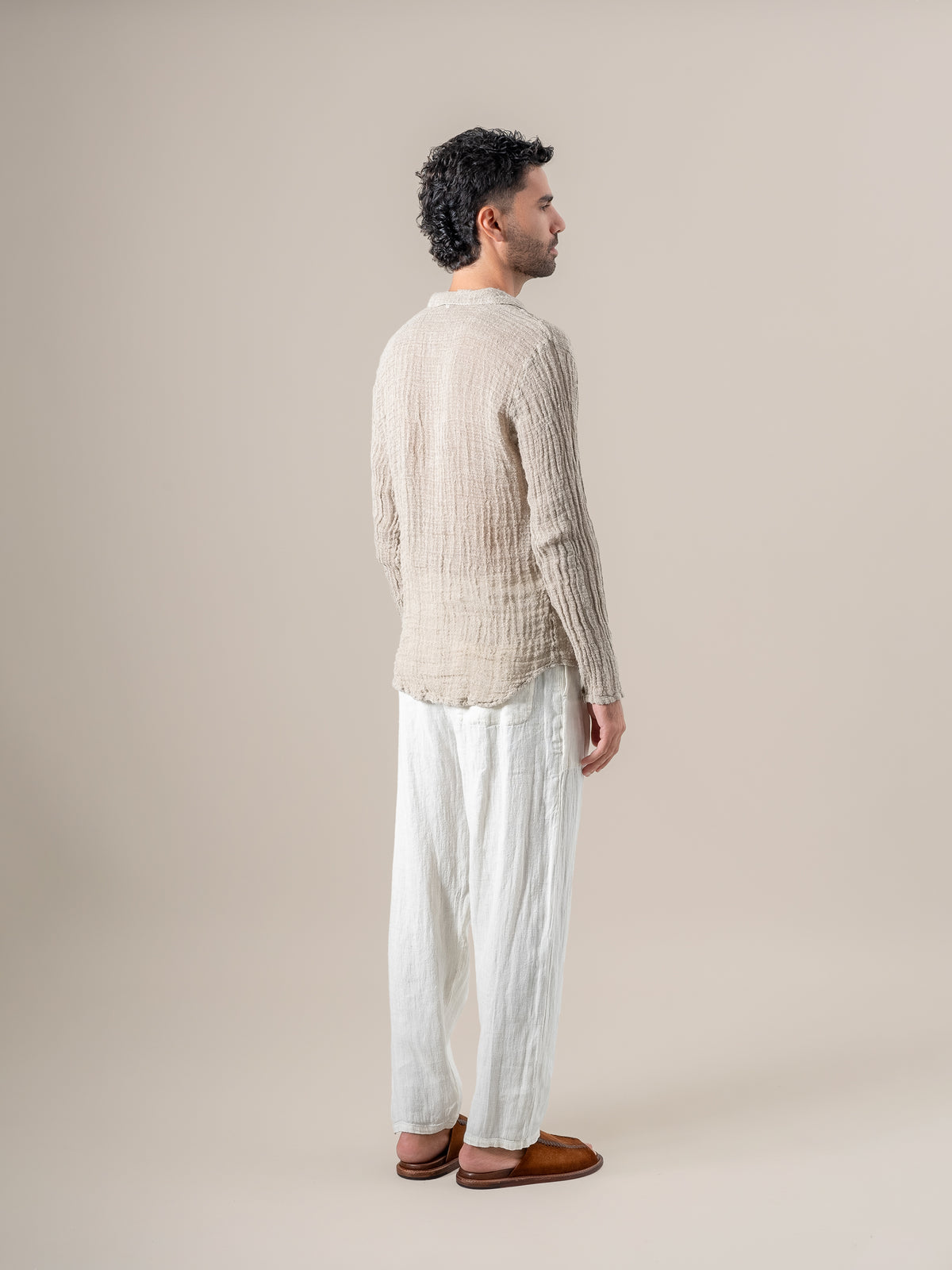 Camicia Matteo Ulivo Naturale CAMICIA MATTEO ulivo 12 Bottega Di Brunella 