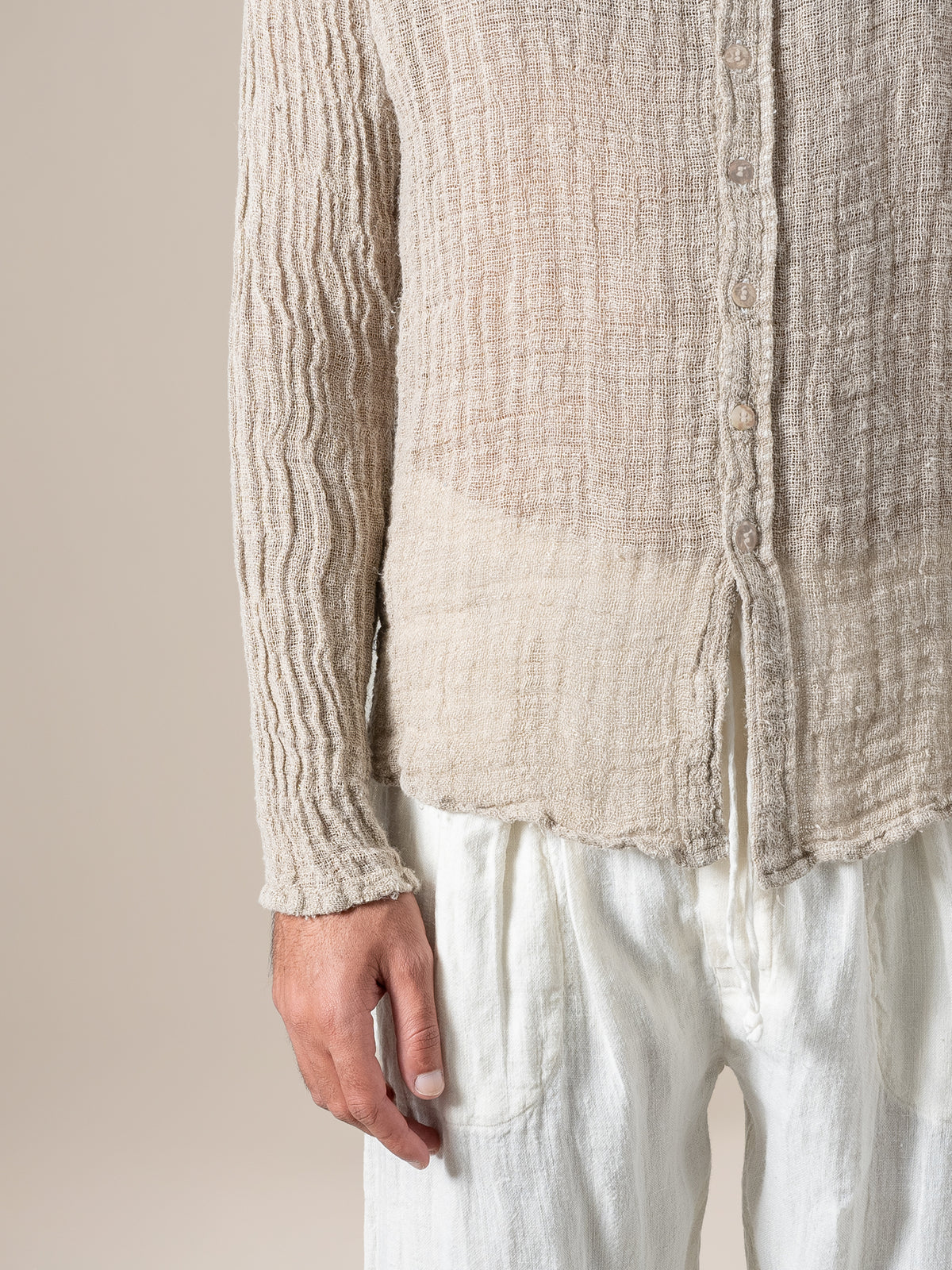 Camicia Matteo Ulivo Naturale CAMICIA MATTEO ulivo 12 Bottega Di Brunella 