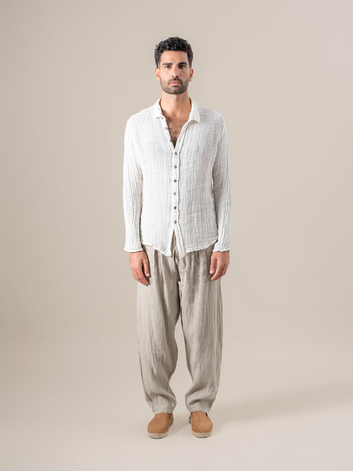 Camicia Matteo Ulivo Latte CAMICIA MATTEO ulivo 33 Bottega Di Brunella 