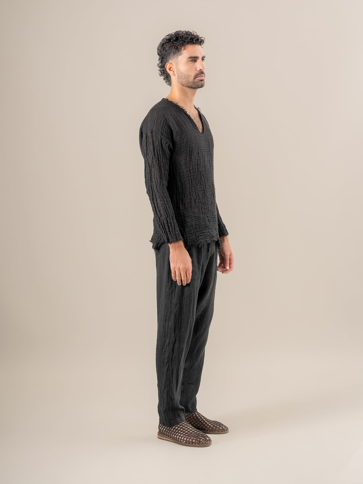 Camicia Sandokan Garzata Nero CAMICIA SANDOKAN garzata 0 Bottega Di Brunella 