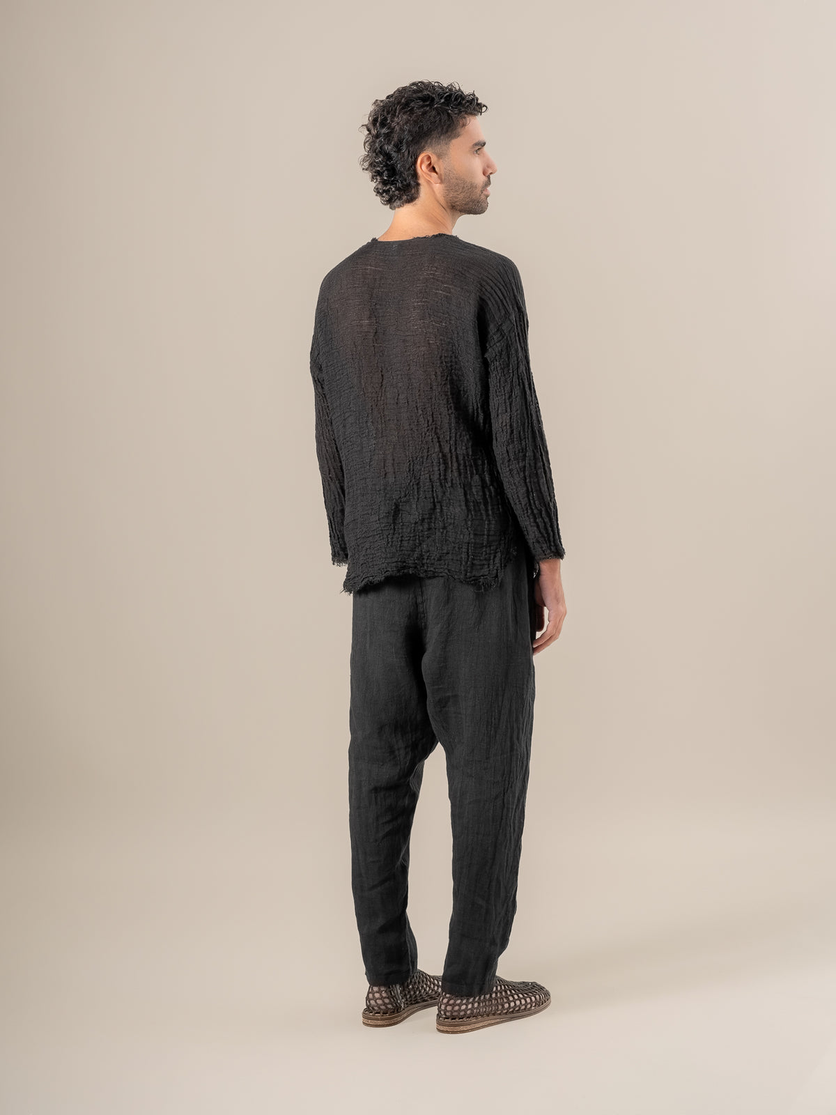 Camicia Sandokan Garzata Nero CAMICIA SANDOKAN garzata 0 Bottega Di Brunella 