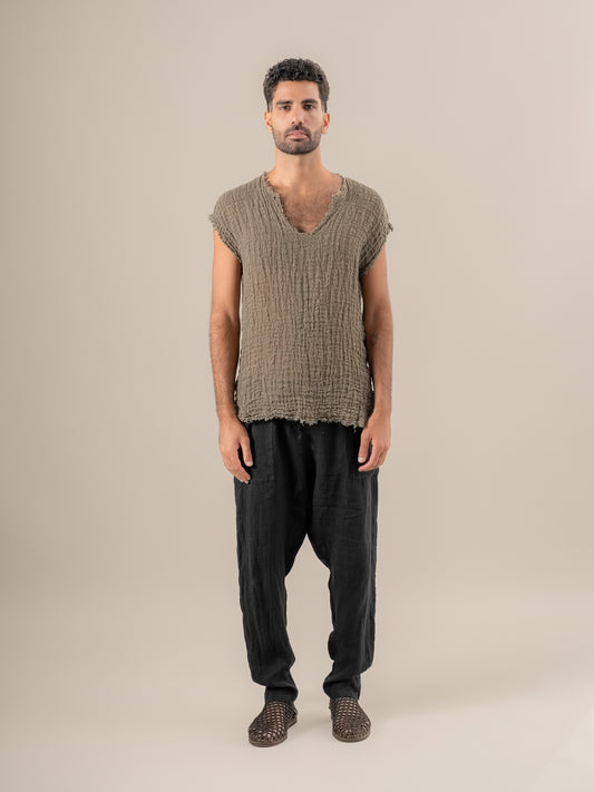 Pantalone Agathos Battista Nero PANTALONE AGATHOS battista 0 Bottega Di Brunella 