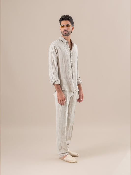Pantalone Emanuel Lino Medio Naturale PANTALONE EMANUEL lino medio 12 Bottega Di Brunella 