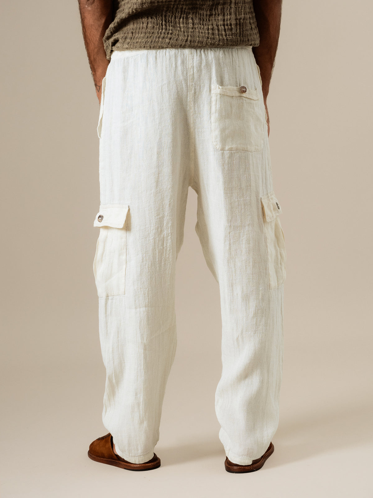 Pantalone Lavoro Tela Country Latte PANTALONE LAVORO tela country 33 Bottega Di Brunella 