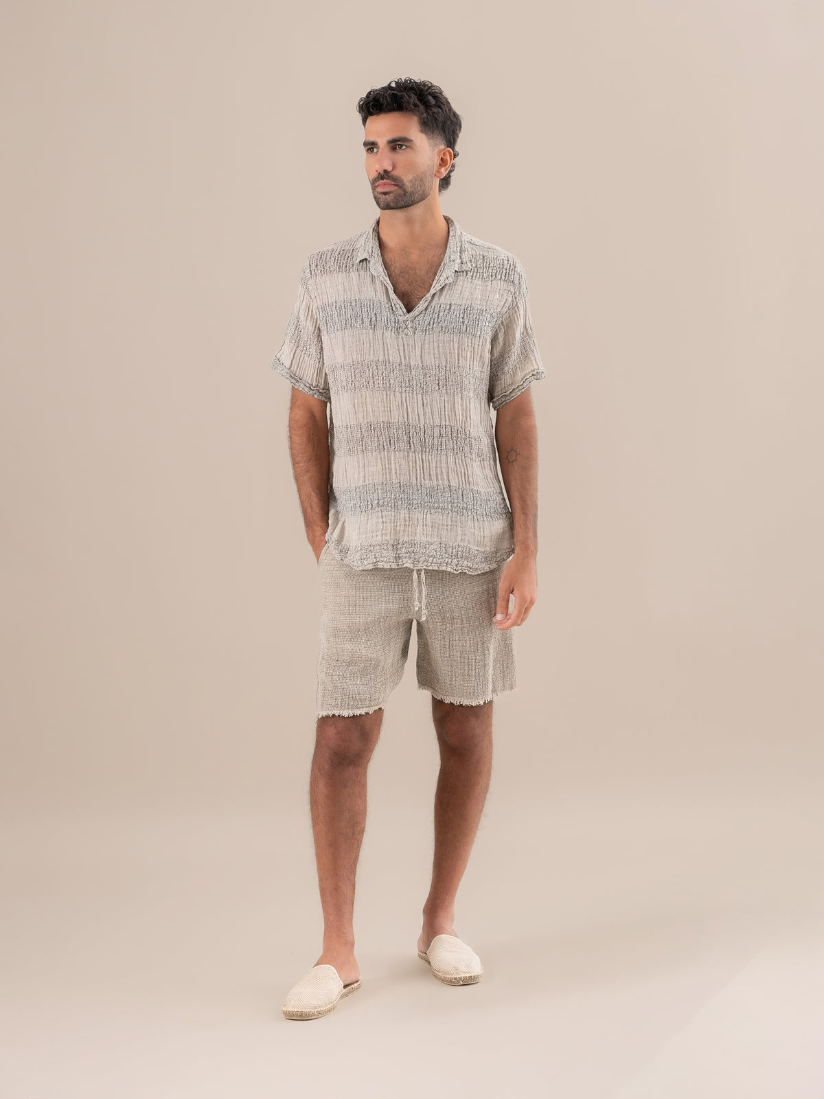 Shorts Amalfi Aida Naturale SHORTS AMALFI aida 12 Bottega Di Brunella 