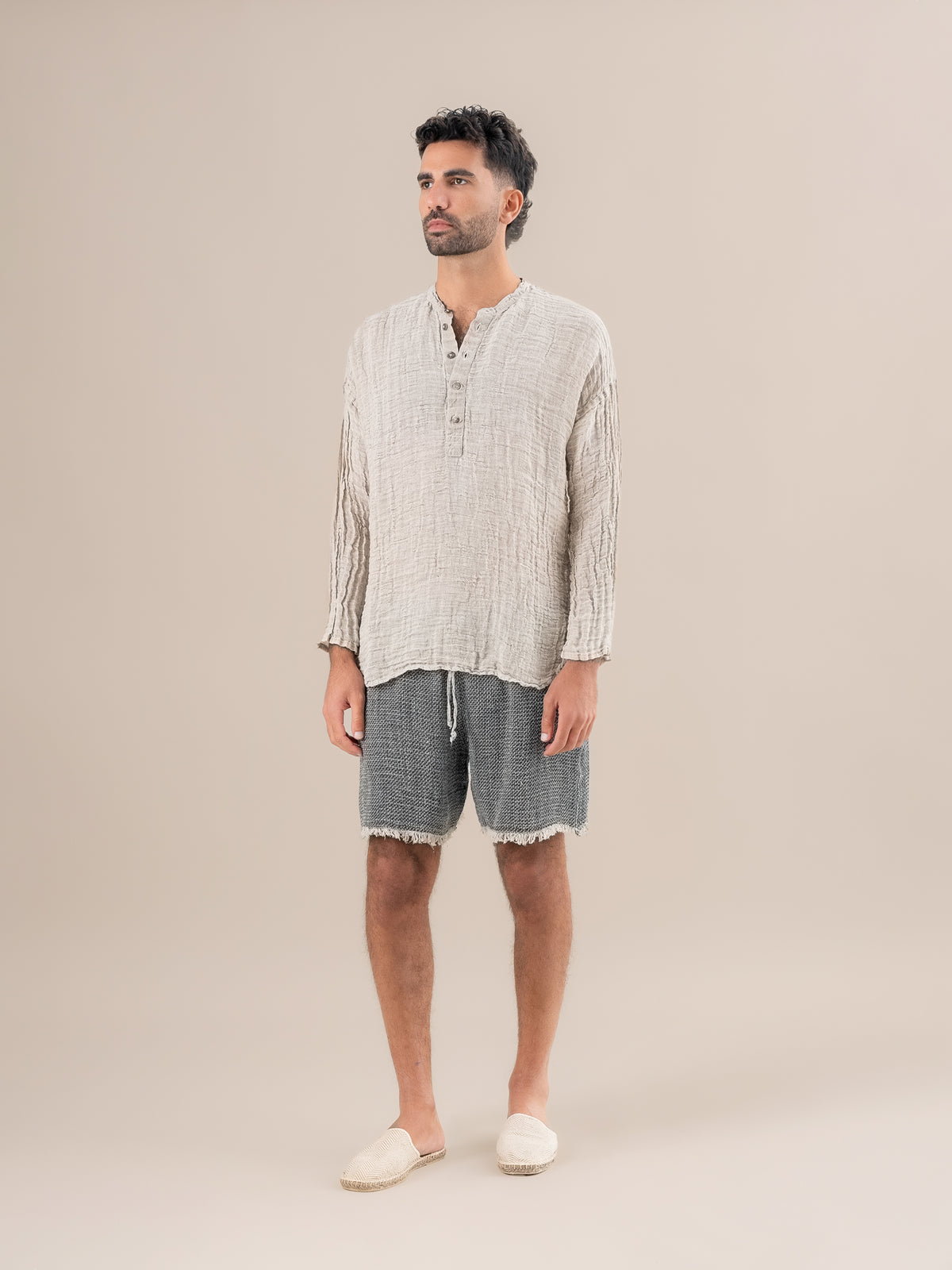 Shorts Amalfi Aida Nera Naturale SHORTS AMALFI aida nera 12 Bottega Di Brunella 