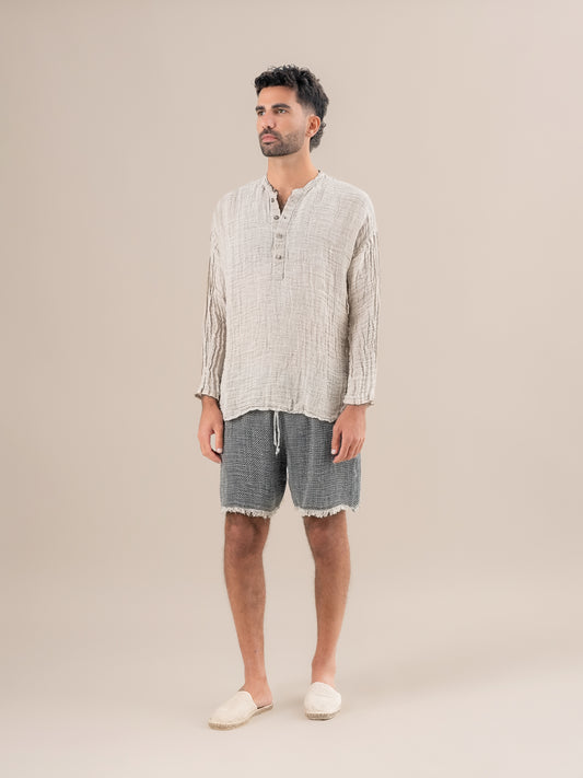 Shorts Amalfi Aida Nera Naturale SHORTS AMALFI aida nera 12 Bottega Di Brunella 