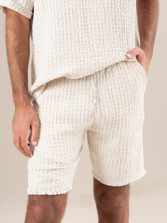 Shorts Amalfi Nido D'Ape Naturale SHORTS AMALFI nido dape 12 Bottega Di Brunella 