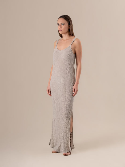 Vestito Sottoveste Maxi Garzata Naturale VESTITO SOTTOVESTE MAXI garzata 12 Bottega Di Brunella 